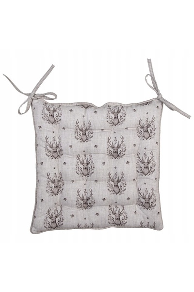 NO BRAND Pernă de scaun bej cu motiv cerb 40x40 cm