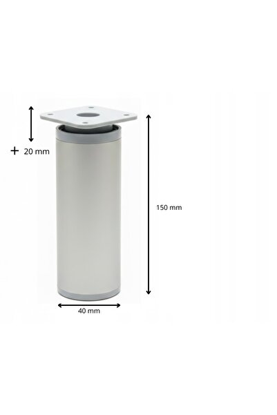 NO BRAND 6 x picior de mobilier reglabil, cu talpă rotundă, pentru mobilier d...