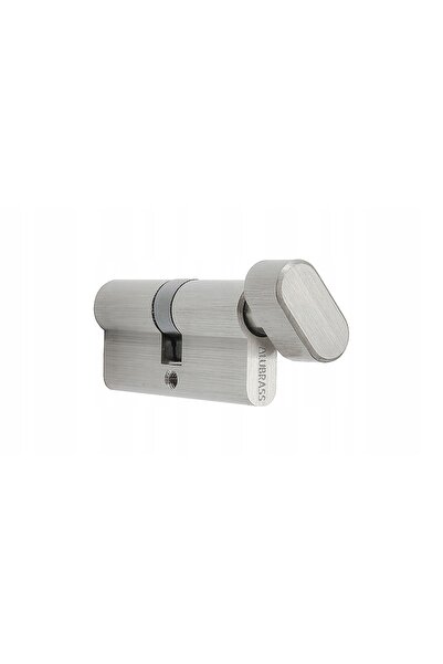 NO BRAND Butuc cilindric nichelat G30/40 cu buton, 3 chei, pentru broască de ...