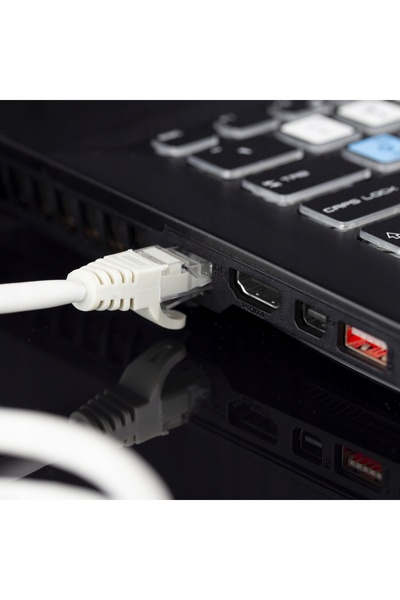 NO BRAND Cablu patch UTP cat.6 LAN CCA gri 25m