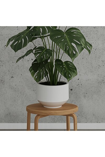 NO BRAND Ghiveci modern alb pentru plante, jardinieră cu design, decor pentru...