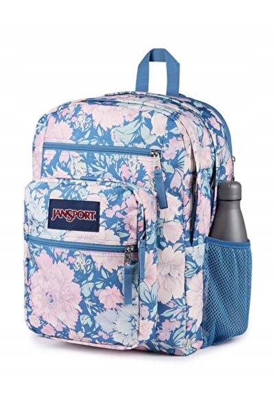 Jansport Rucsac mare pentru laptop studențesc - tapiserie decolorată / albast...