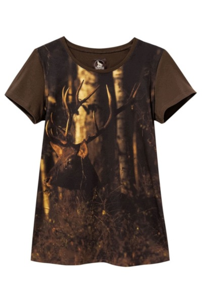 NO BRAND TRICOU DE DAMĂ WADERA DEER - Sepia -XL