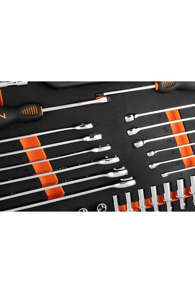 NEO Tools CRV 1/2 " 1/4 " 95 piese set de chei tubulare în cutie EVA