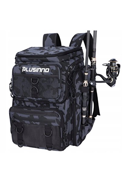 NO BRAND Rucsac de pescuit Plusinno negru camuflaj 40L