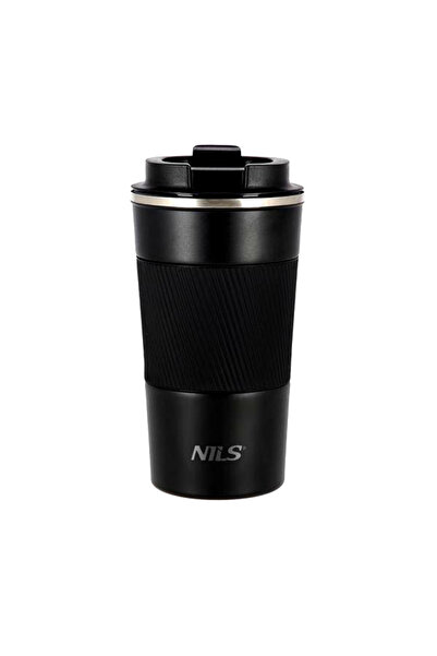 NO BRAND NILS CAMP Negru 450ML Cană termică de călătorie pentru cafea și ceai...