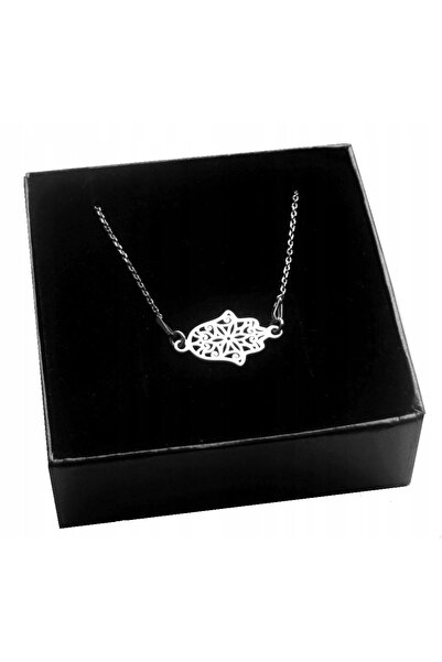 NO BRAND Colier de argint MÂNĂ HAMSA A FĂTIMĂI talisman noroc argint 925
