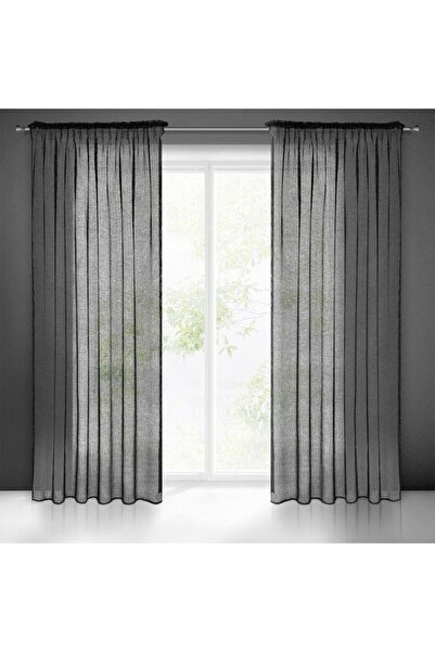 NO BRAND Perdele gata confecționate Celine 140 x 270 cm, negru – cu bandă