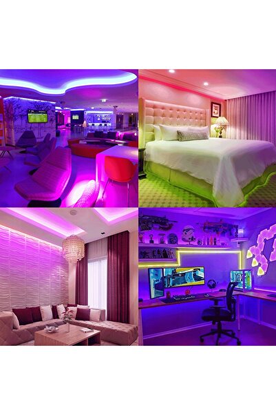 NO BRAND Bandă solară LED – 5 m – 50 W – RGB – 300 lm – IP65
