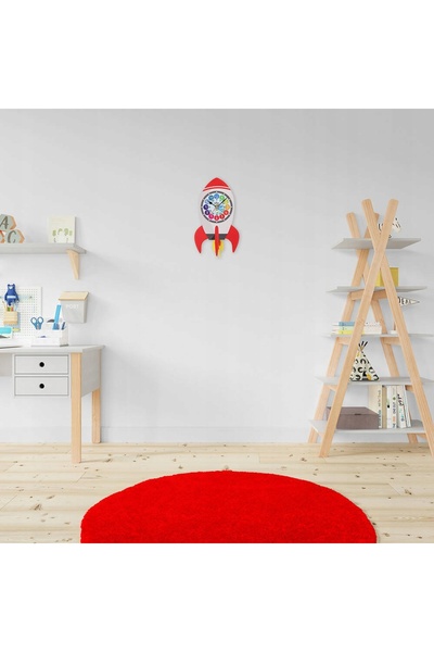 MPM CEAS DE PERETE COLORAT PENTRU COPII, RACETĂ CU PENDEL E05.4468.B 20x55 cm