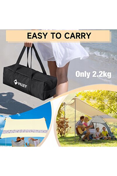 NO BRAND Parasolar de plajă VILLEY 2m x 2.4m