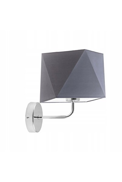 NO BRAND Aplică de perete cu abajur gri, LED E27, modernă, pentru dormitor