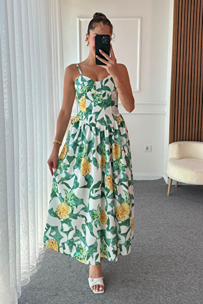Butik Modana Ananas Desenli Elbise