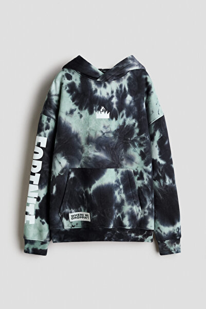 H&M Kapüşonlu ve Baskılı Üst