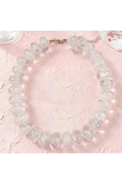 choice2 White 1pc Bohemian Fashion Casual Dopamine Acrylic Bead Necklace Char...