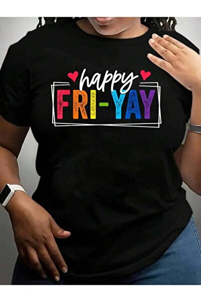 NOURAM Happy Friday Funny Friyay Teacher Back To School Black Graphic T Shirt...