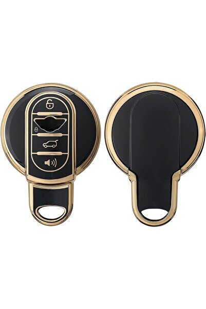 KWmobile KW Θήκη Κλειδιού Mini - Σιλικόνη - 3 Κουμπιά - Smart Key - Black / Gold