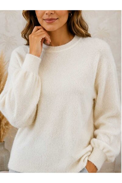 ASEZ BUTİK ZERAFETİN ADRESİ Asez Boutique Women's Crew Neck Washed Balloon Sl...