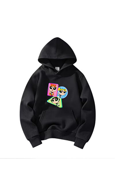 haha Oversize Hooded Powerpuff Girls Sweatshirt for Girls