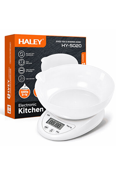 HALEY HY-5020 Electronic Kitchen Scale, 5 Kg Capacity, 1 g Precision, 600 ml ...