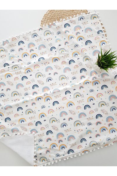 artıbebe Rainbow Double Layer Baby Cover Blanket |   100% Cotton |   Baby Swaddle, Nursing Cover, Newborn