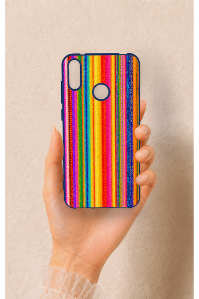 Vip Case Huawei Y7 2019 Compatible Colorful Patterned Silicone Case