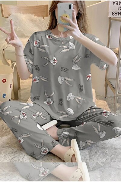 Zaya Homewear Kısa Kollu Pijama Takımı Bugs Bunny Supersoft Basic Süprem
