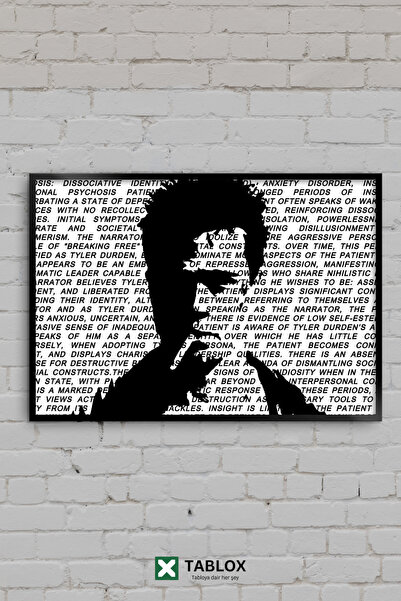 TABLOX Fight Club Tyler Durden Movie Typography Framed Decorative Mdf Painting