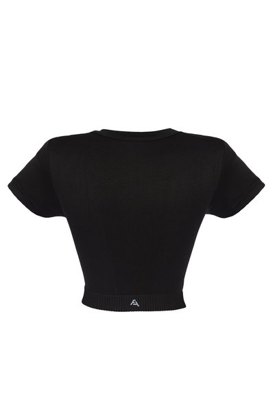 Formactive Women's High Waist Seamless Leggings and Short Sleeve Crop Top Sports Set – Seamless Stretchy Fitness Pilates Set 1900-1930