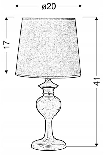 NO BRAND Lampă de masă Candellux Berkane Verde 40 W