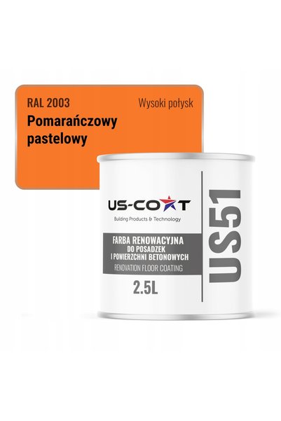 NO BRAND Vopsea pentru renovarea pardoselilor de beton portocaliu pastel RAL2...