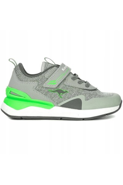 NO BRAND Pantofi pentru copii KangaROOS KD-Gym EV gri vaporiu/verde neon 32 EU
