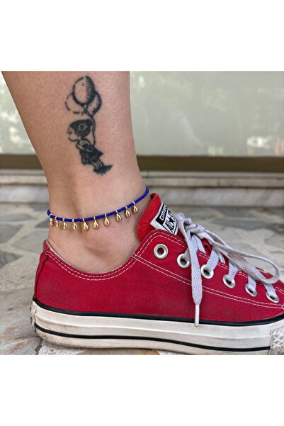 nesdesignn Drop Stone Afghan Beaded Anklet (Laci)