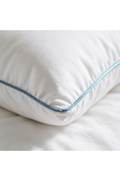 Binna Soft Eco Biyeli Yastık 50x70 cm 600 gr Boncuk Silikon Elyaf Dolgulu - Bebe Mavisi