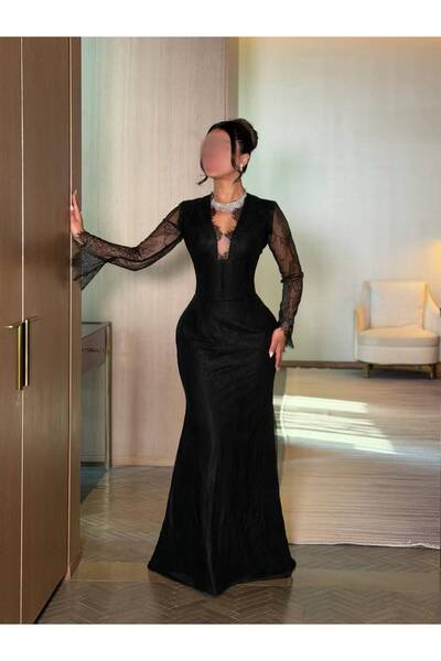 ALTOBAD Black lace pattern dress