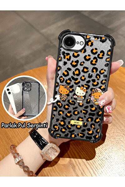 ucuc iPhone 16E/17E Max Uyumlu Şeffaf Dört Köşe Silikon Kaplama Parlak Kenar ...