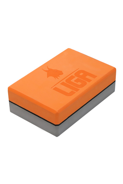 Liga Sport Yoga block two colored (orange/grey) LIGASPORT*