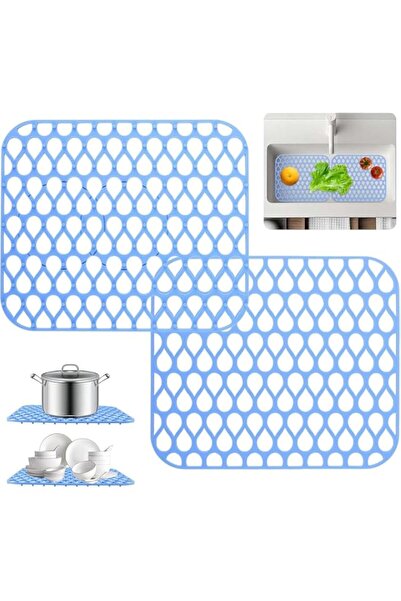 Generic BIGTHREE 2-Pack Silicone Sink Protector Mats, Non-Slip, Heat-Resistan...