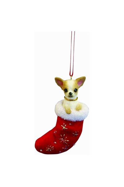 Generic Brand E&S Pets Chihuahua Christmas Stocking Ornament with "Santa's Li...
