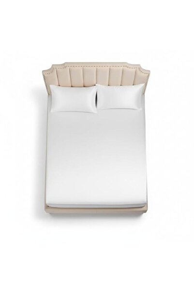 Generic Salina Satin Silk Fitted Sheets (White, 120x200 cm)