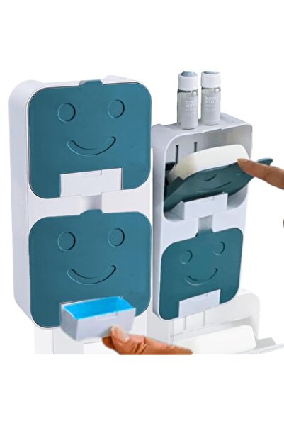 Generic Wall Mounted Soap Holder with Smile Design, 2-Tier Self-Draining Bar ...