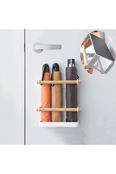 Generic Brand Wall-Mounted Umbrella Stand Rack – White Wrought Iron Umbrella ...