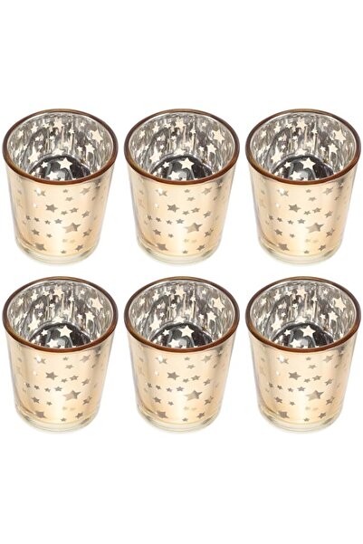 Generic Star Glass Votive Candle Holders 6Pcs, Elegant Tealight Candle Holder...