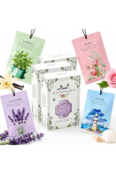 Generic Brand SKY-TOUCH Scented Sachets, Ocean Rose Lavender Vanilla, 3 Boxes...