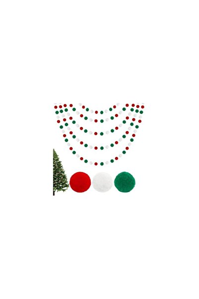 Generic Brand 【3 Pack 】JINXXTTA Christmas Pom Pom Garland Christmas Decoratio...