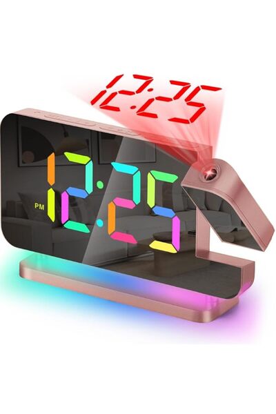 Generic Brand Projection Alarm Clock,7.4 in LED Mirror Digital Clocks Project...