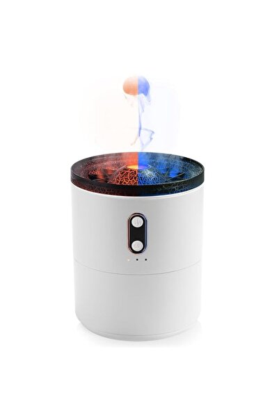 Generic Brand Volcano Flame Humidifier & Aroma Diffuser – 450ml Jellyfish Mis...