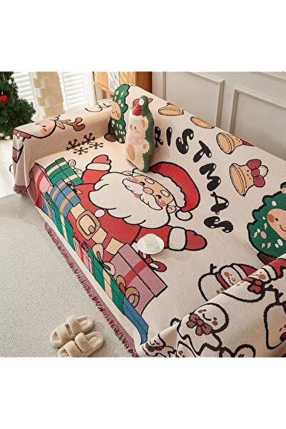 Generic Brand Christmas Sofa Cover,Christmas Decorations Double Sided Couch C...