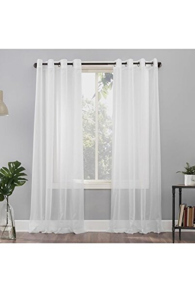 Generic Brand No. 918 Voile Sheer Grommet Curtain Panel, White, 59" x 108"