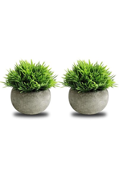 Generic Brand THE BLOOM TIMES 2 PCS Small Fake Plants for Home Office Bathroo...